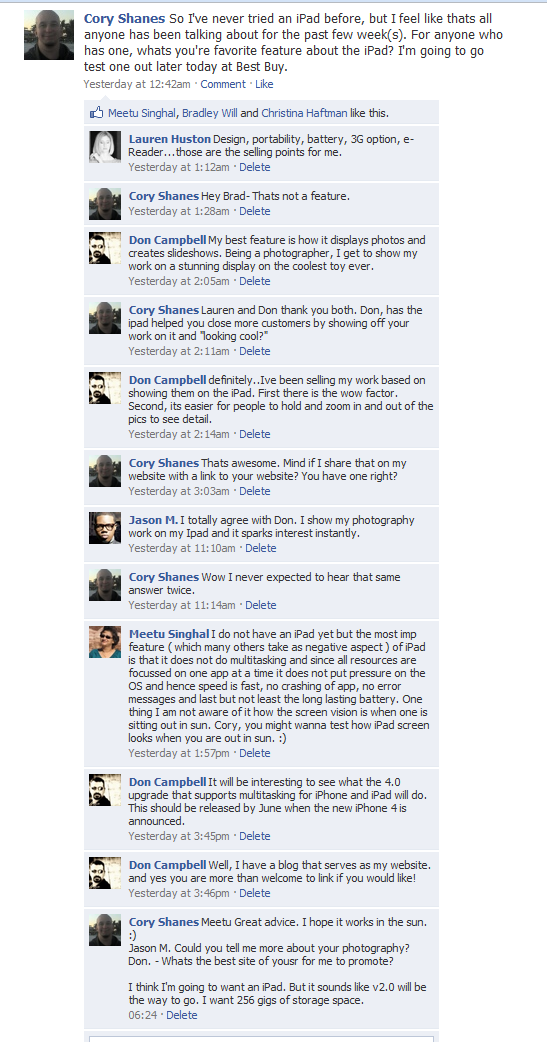 i pad facebook review