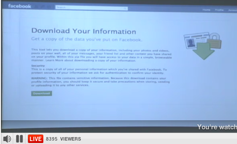 download your info Recording & Outlined Notes of Facebooks Live Event   10/6/10