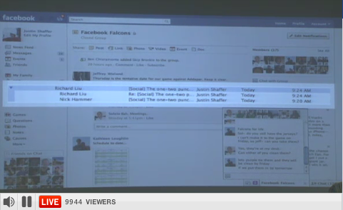 groups inside Recording & Outlined Notes of Facebooks Live Event   10/6/10